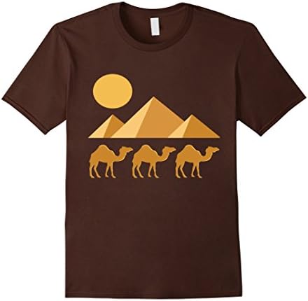 Men's Giza Pyramids Shine With Camel Shirt | Amazing Souvenir Tee Medium Brown