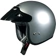 AFX Solid Adult FX-75 Touring Motorcycle Helmet w/ Free B&F Heart Sticker - Silver