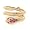 14K Gold (Choice of Yellow or Rose Gold) Coiled Snake Ring set with Ruby & Sapphires with Snake Scaling - Finger Sizes 5 to 12 Available