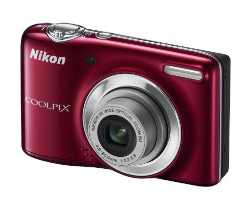 Nikon Coolpix L25 Digitalkamera (10 Megapixel, 5-fach opt. Zoom, 7,5 cm (3 Zoll) Display, bildstabilisiert) rot