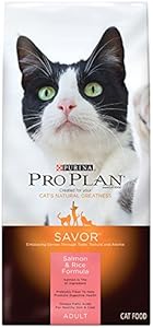 Purina Pro Plan Dry Adult Cat Food, Salmon and Rice Formula, 3.5-Pound Bag