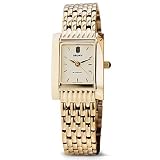 Brown University Women's Swiss Watch - Gold Quad Watch with Bracelet by M.La