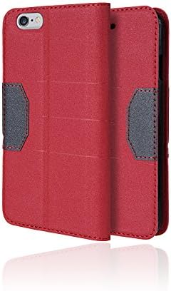 DBJ Case Wallet Case Cover with Credit Card Holder iPhone 6 4.7 inch (RED)