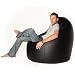 Kitchen & Housewares : GIANT WHOPPER Beanbag Seriously MAN SIZE - Luxury BLACK Faux Leather