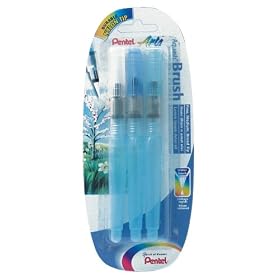 Pentel Water Brush art & craft 3 pack - fine, medium & broad tip