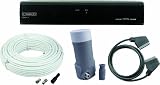 Schwaiger SATSET1011 Satanlage (Satelliten-Receiver, Universal Single-LNB, Scart-Kabel)