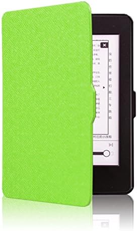 Tenper Kindle Paperwhite SmartShell Case - The Thinnest and Lightest Leather Cover for Amazon Kindle Paperwhite (Both 2012 and 2013 Versions with 6" Display and Built-in Light), Green