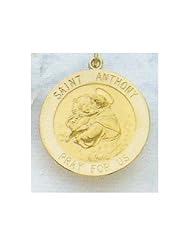 14K Gold Saint Anthony Medal - Available in 4 Sizes