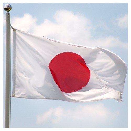 Japan Flag 3ft x 5ft Superknit Polyester World Cup Supporters Flag