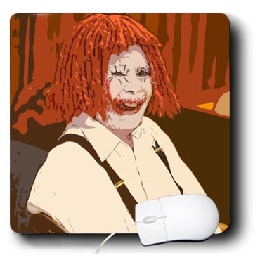 mp_98169_1 Jos Fauxtographee Cutout - A sweet elderly Man in a Raggedy Andy Wig and Outfit - Mouse Pads