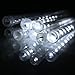 Perfect Holiday, 50cm 8 Tube 240 Leds Snowfall Meteor Rain Light Tube for Holiday Party Christmas Xmas Decoration with Us Plug Pure White