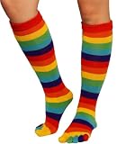 Rainbow Stripe Toe Socks by Foot Traffic