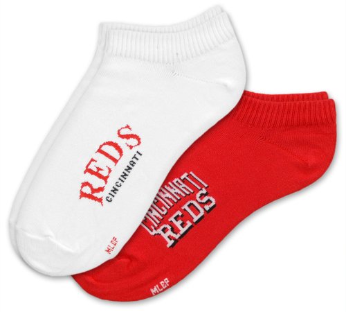 MLB Cincinnati Reds Women's No-Show Socks (2 Pack)