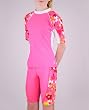 Tuga UPF 50+ Girls Seaside Short Sleeve Top and Jammers (UV Sun Protective)