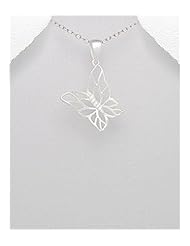 Butterfly Pendant Necklace In 92.5 Sterling Silver
