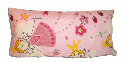 Kinzler K-11286/377 Baumwoll Kissenh&uuml;lle Prinzessin 40 x 80 cm mit Rei&szlig;verschluss, rosa