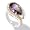 Sterling Silver / 14K Plated Pear Cut Colored Cubic Zirconia Ring