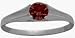 14 Karat White Gold Genuine Garnet January Baby Gemstone Ring