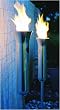 Polished Aluminum and Brass Olympia Torches (Set of 2)