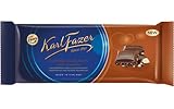 2 Bars x 100g of Karl Fazer Chopped Hazelnuts in Milk Chocolate