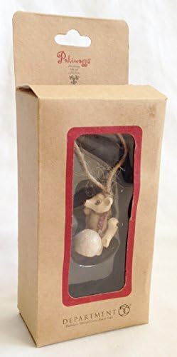 2002 Poliwoggs Primitive Folk Art Teddy Bear &amp; Snowball Retired Christmas Ornament by David Critchfield &amp; Vic Fortunato (1.5" Tall)