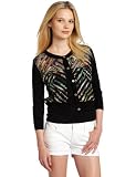 Cluny Womens Fabric Stripped Cardigan