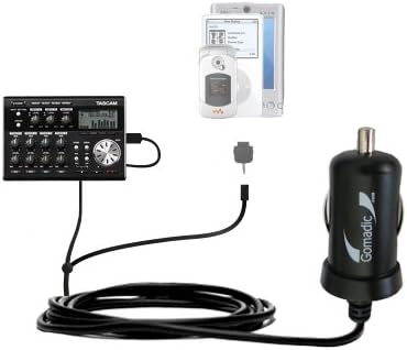 Tascam DP-004 compatible Gomadic Multi Port Mini DC Auto / Vehicle Charger - One Charger with connections for two devices using upgradeable TipExchange