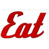 Eat Script Letters Sign in Red