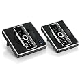 BT Granite Twin DECT Cordless Telephone with Answering Machine - Black & Chrome