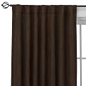 Home Cattail Suede Window Panel - Dark Brown