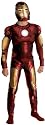 Childrens Marvel Comics Officially Licensed Iron Man Muscle Costume with Mask Kids Birthday Ironman Movie Party Outfit