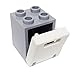 Lego Parts: Container, Box 2 x 2 x 2 and Door with Slot Complete Assembly (LBGray-White)