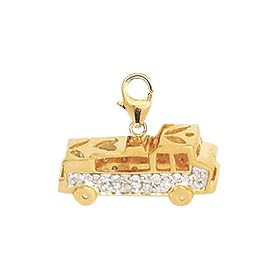 Buy 14k Gold Diamond Fire Truck Charm (1 10 cttw) by Amazon.com Collection