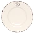 Majolica Ceramic Pottery Crown Salad Plate White 8.5" D Set / 2