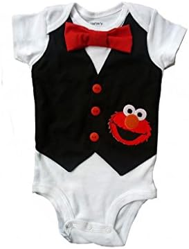Elmo Vest 18M Long Sleeve Black/White/Red