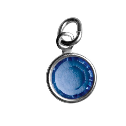 Sterling Silver Crystal September Birthstone for Mother's Charm Pendant