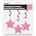 Hot Pink Solid Hanging Swirl Decorations - 26
