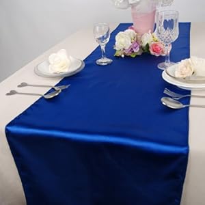 Tablecover x108'' Royal royal  blue Table Blue Satin Home Runner runners 10pcs, table Decoration
