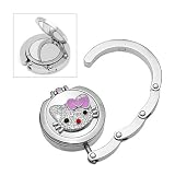Designer Collection Hello Kitty Magnetic Foldable Purse Hook/hanger with Hidden Mirror