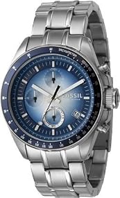 Fossil #CH2589 Men's Blue Decker Dial Chronograph Watch