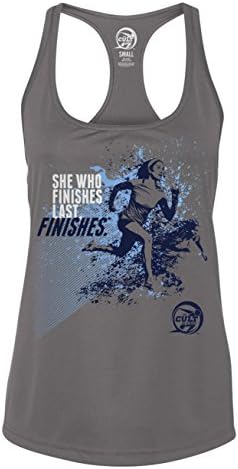Cult of Fitness Women's "She Who Finishes" Moisture-Wicking Tank Top - Sport Graphite, X-Large