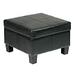Metro Square Storage Ottoman - Dark Brown
