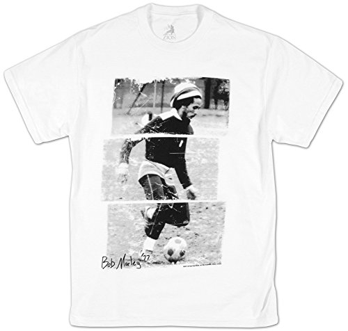 Bob Marley - Soccer 77 T-Shirt White Large