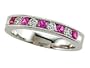 0.45 cttw Karina B(tm) Diamond and Pink Sapphire Band With Milgrain - Platinum, 18kt White or Yellow Gold