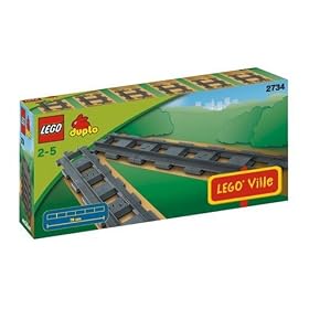 Lego Duplo Legoville - Straight Tracks - 6 Pieces