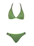 Ralph Lauren Lime & Black Reversible Halter Bikini XS
