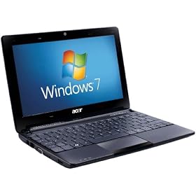 Acer Aspire One D257 10.1 inch Netbook (Intel Atom N570 Dual-Core Processor, 1GB RAM, 250GB HDD, 8 Hours Battery Life, Bluetooth, Windows 7 Starter & Android) - Black
