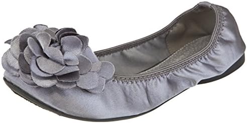 Outlandish Shoes Women's Poppy Ballet Flat (9 B(M) US, Pewter)