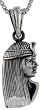 Sterling Silver Egyptian Man Pendant, 3/4 in. (19mm) long
