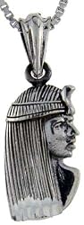 Sterling Silver Egyptian Man Pendant, 3/4 in. (19mm) long